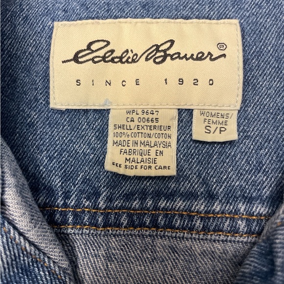 Vintage, Eddie Bauer, Denim Jacket, Size Small - Picture 3 of 7